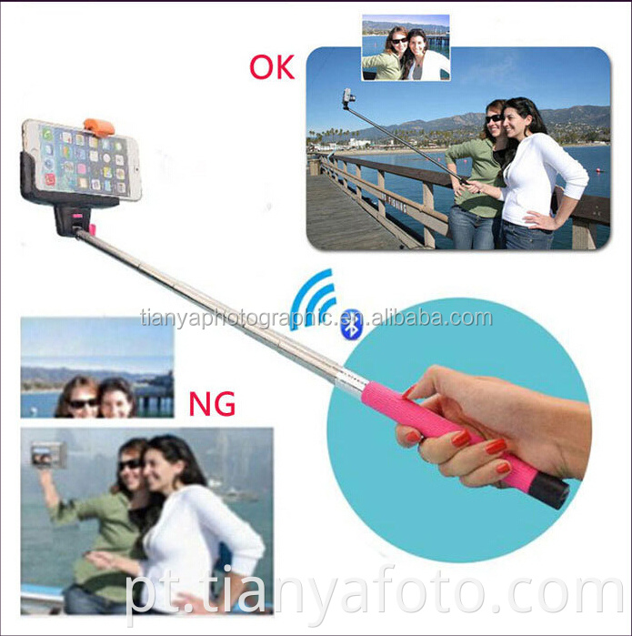 Stick de selfie giratório com bluetooth flexível Tianya